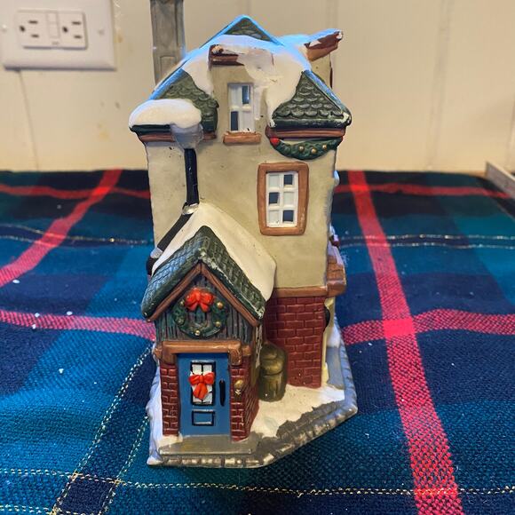 TOY SHOP Bisque China Christmas Village Building - Picture 4 of 11